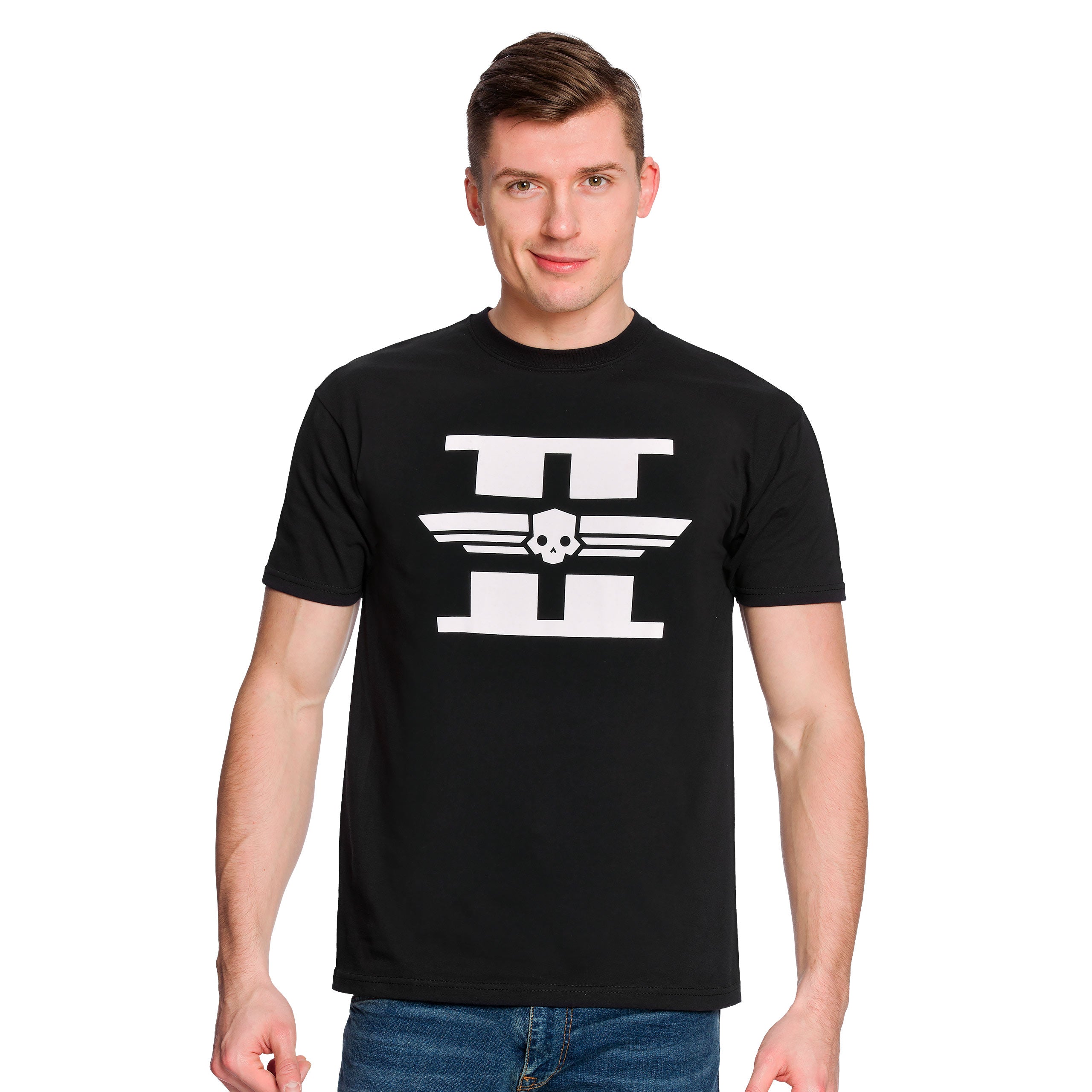 Imagen del producto Helldivers 2 - Camiseta con logo blanco en negro