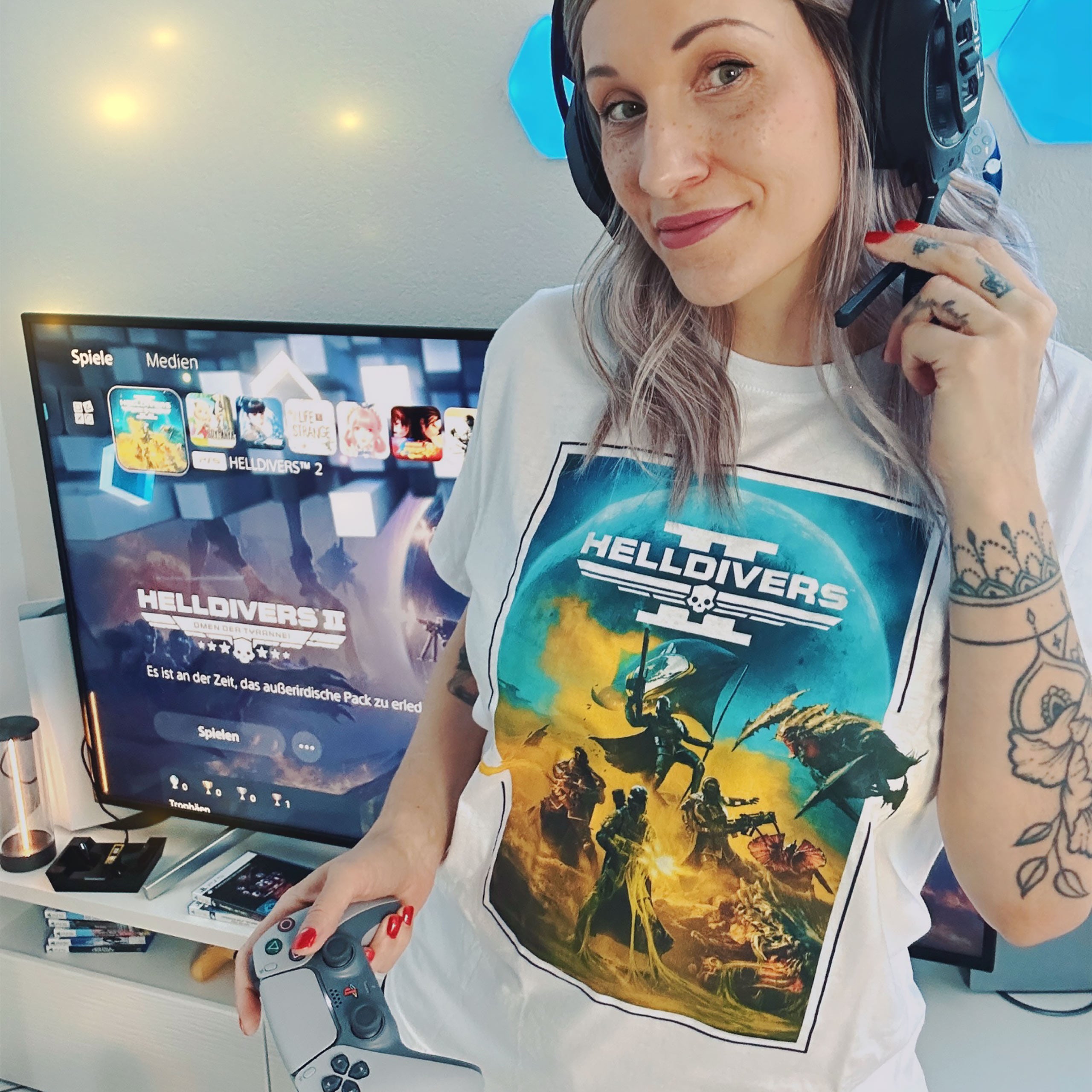 Imagen del producto Helldivers 2 - Camiseta Key Art blanca