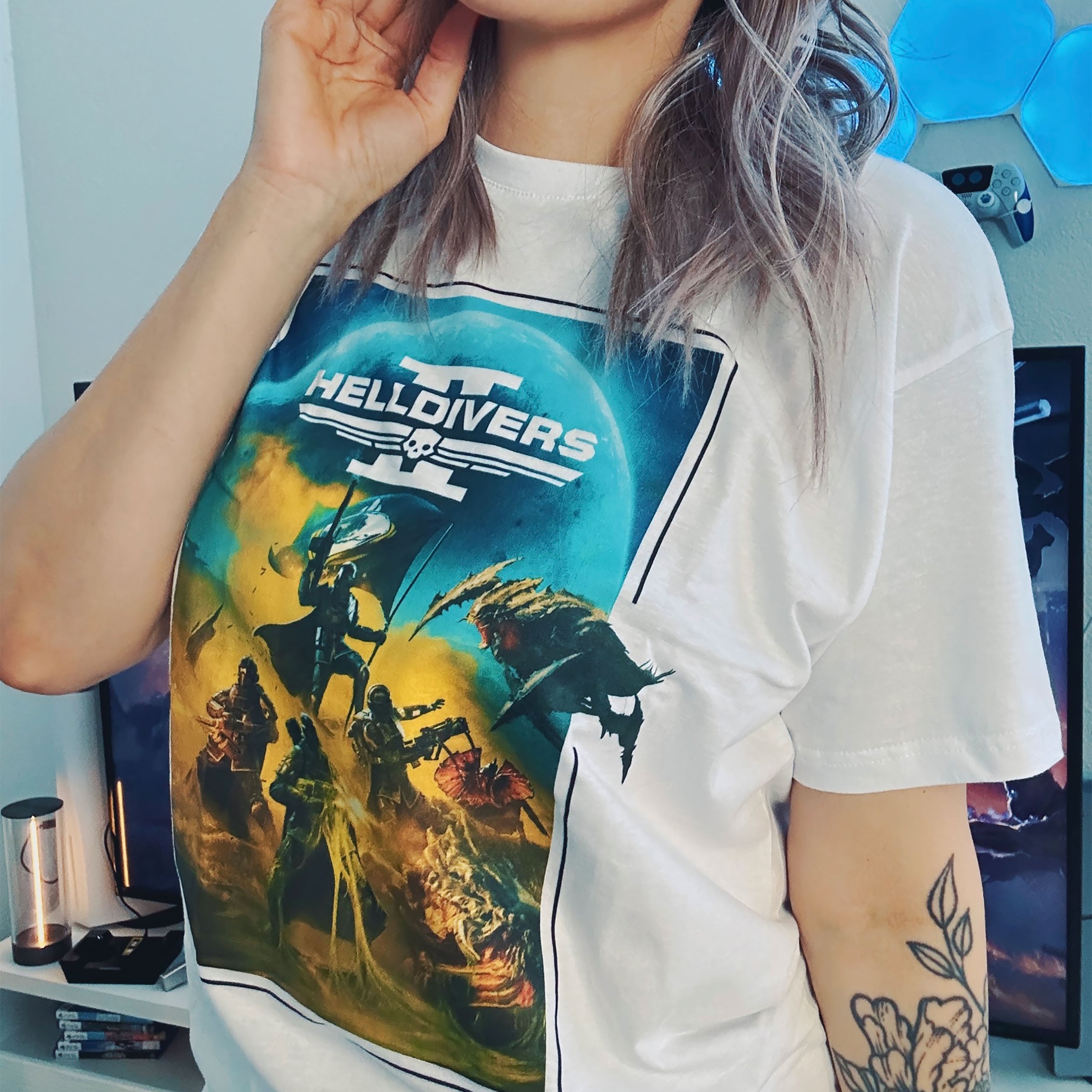 Imagen del producto Helldivers 2 - Camiseta Key Art blanca