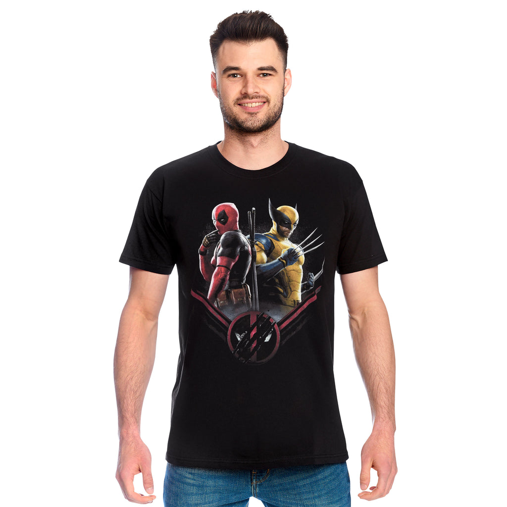 Imagen del producto Camiseta negra Deadpool y Wolverine Double Trouble