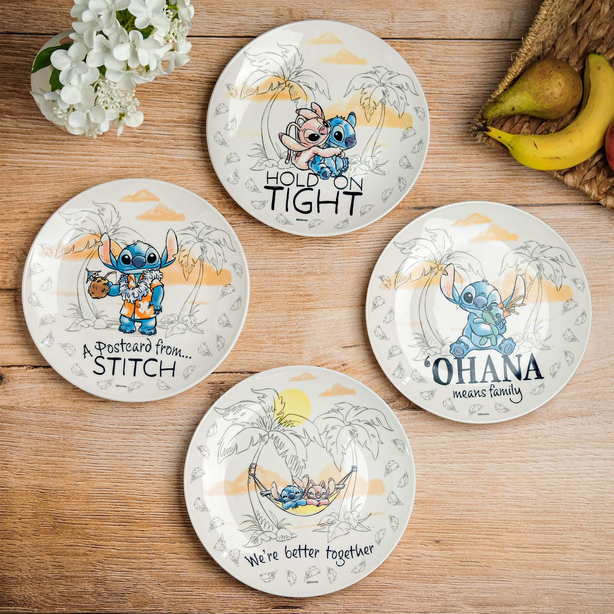 Imagen del producto Juego de platos Stitch Ohana - Lilo & Stitch