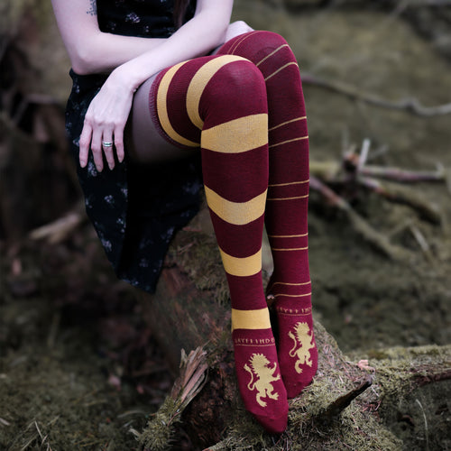 Imagen del producto Harry Potter - Calcetines por encima de la rodilla Gryffindor (pack de 2)