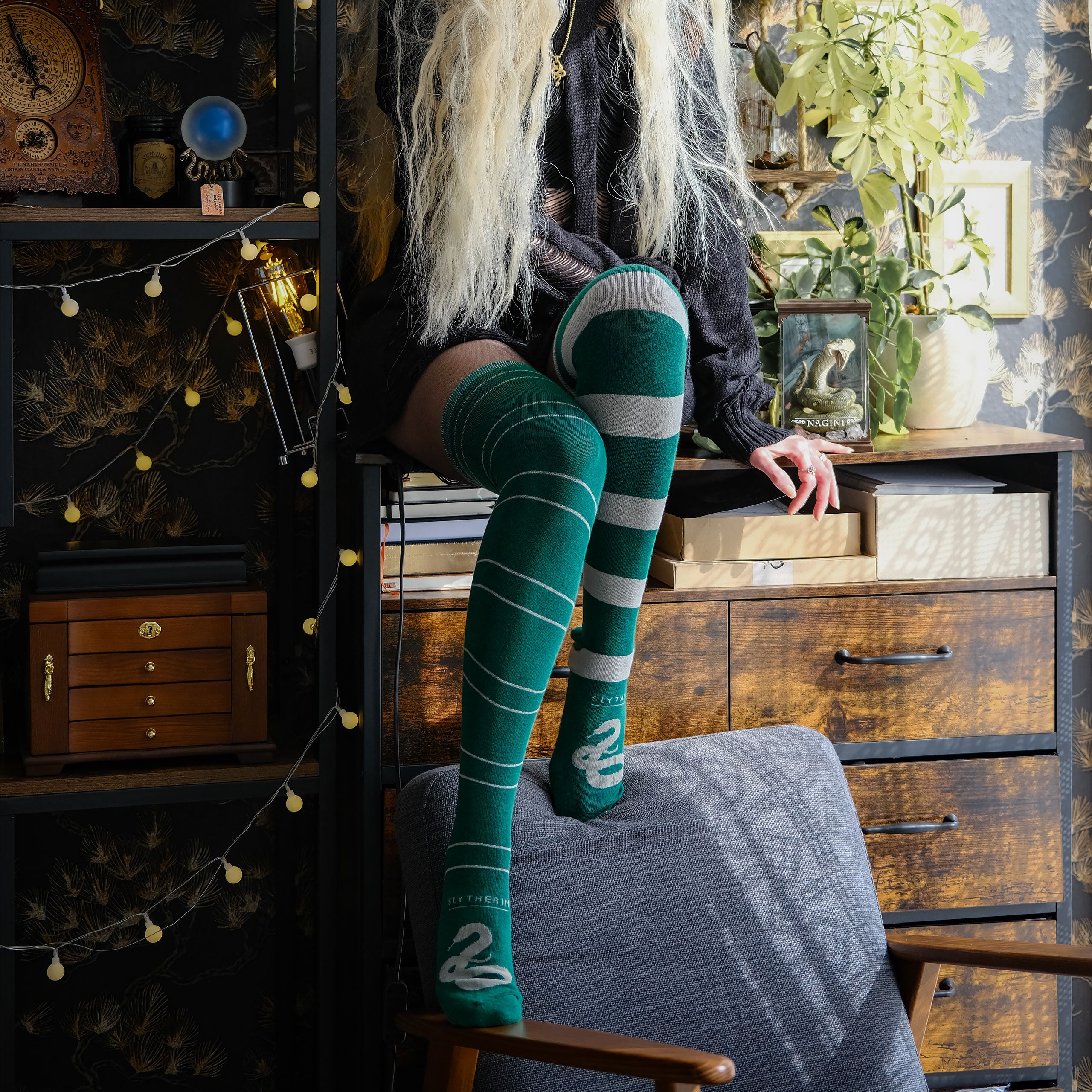 Imagen del producto Harry Potter - Calcetines Altos Slytherin Pack de 2