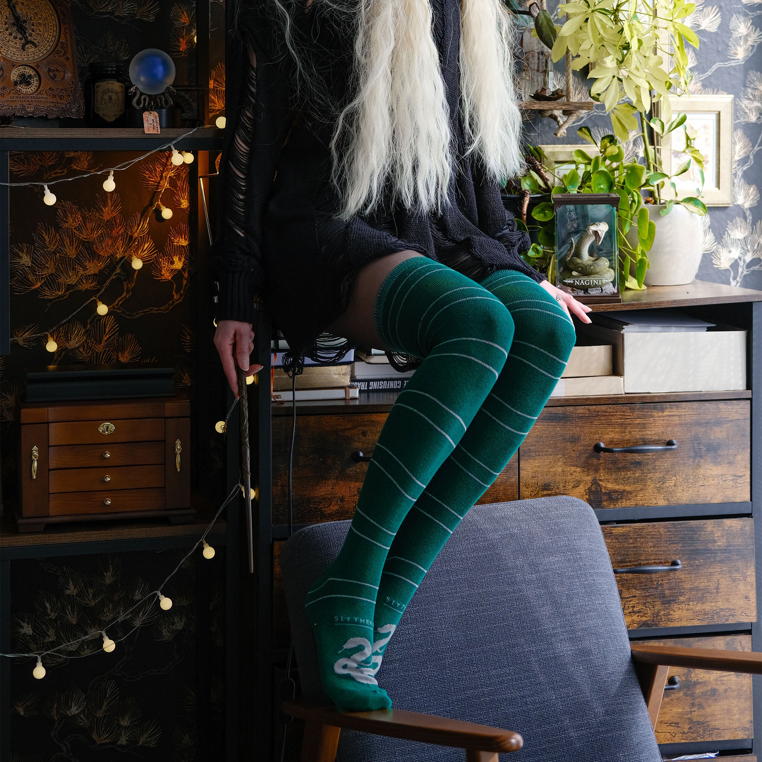 Imagen del producto Harry Potter - Calcetines Altos Slytherin Pack de 2