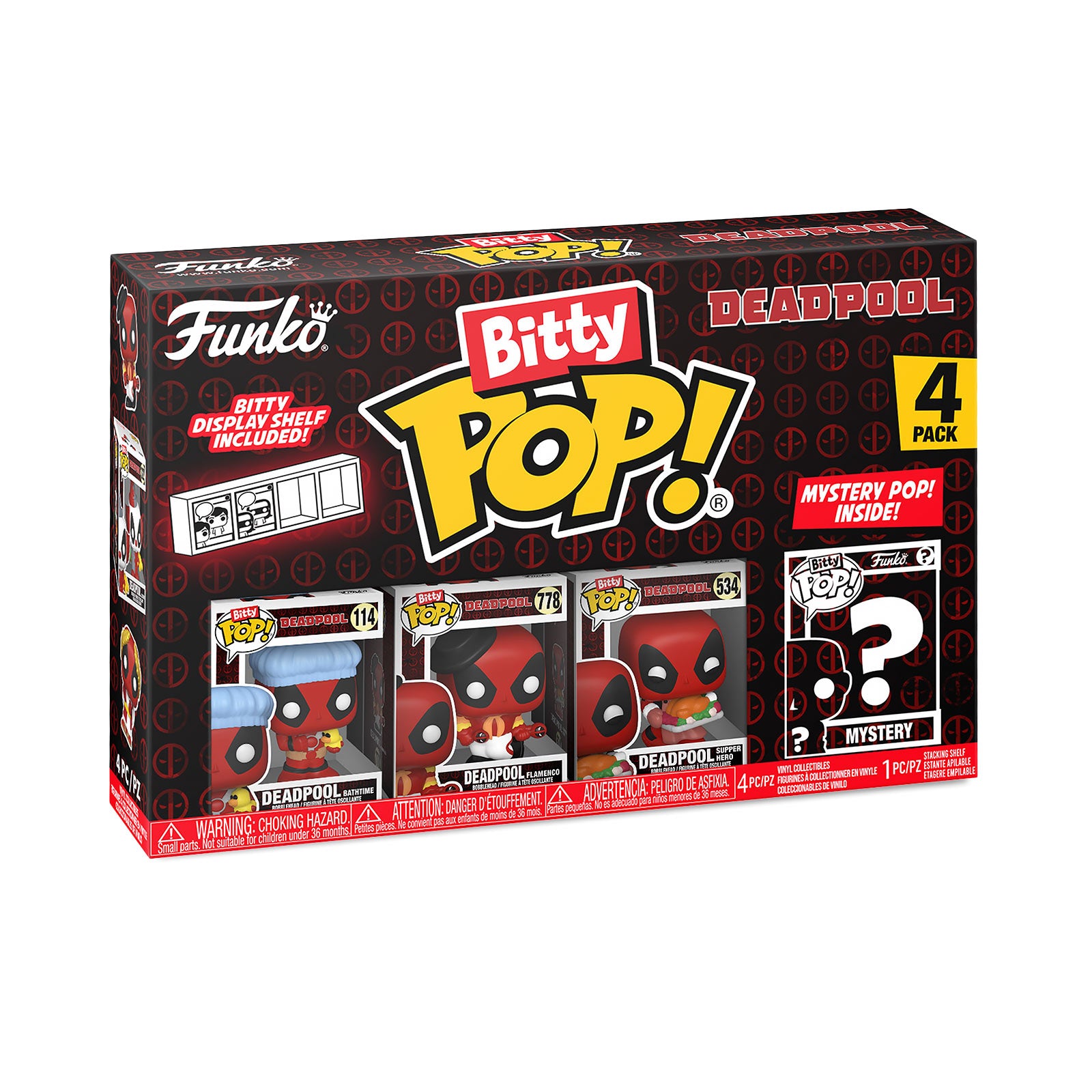 Imagen del producto Deadpool - Set de 4 figuras Funko Bitty Pop Serie 2