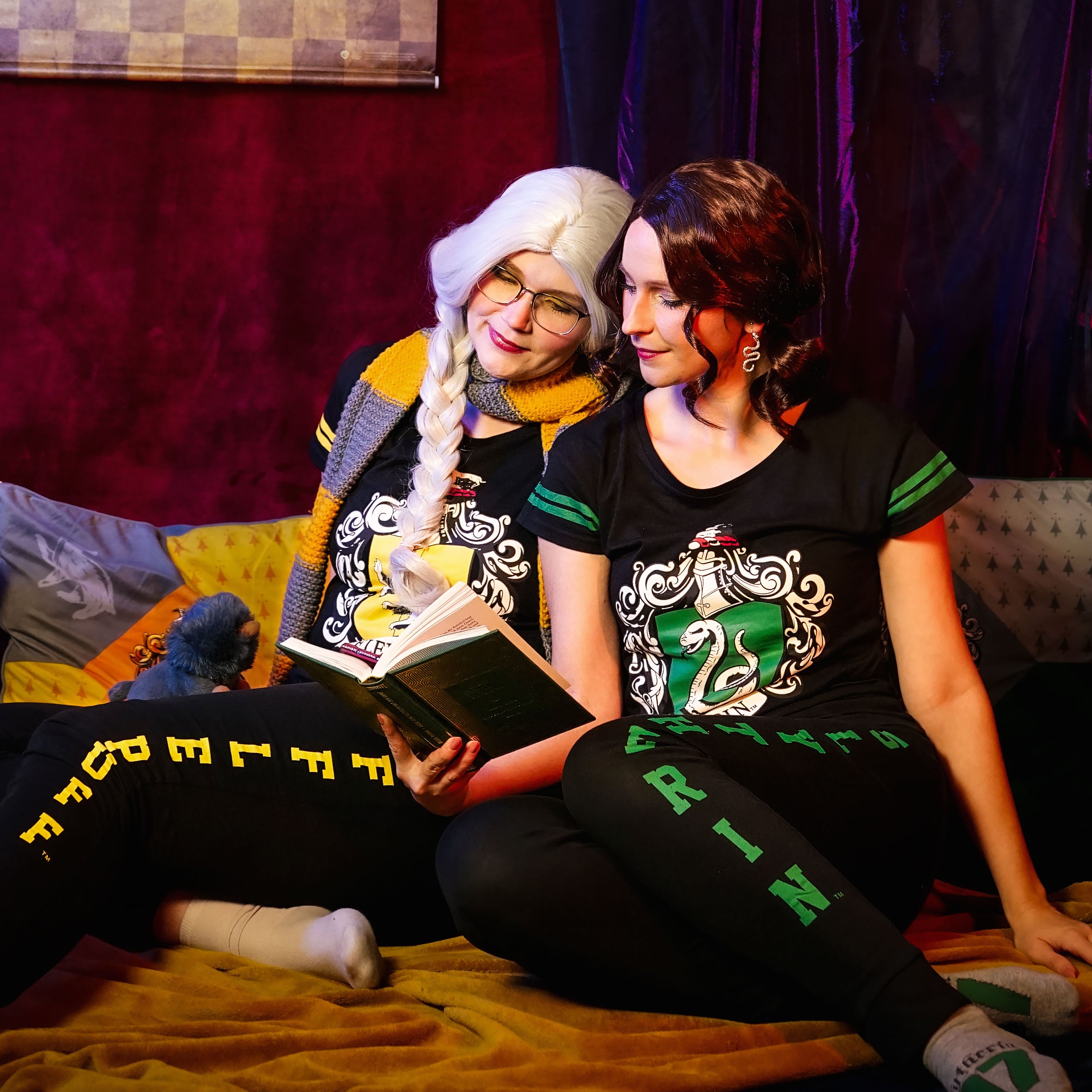 Imagen del producto Pijama con escudo de Slytherin negro - Harry Potter