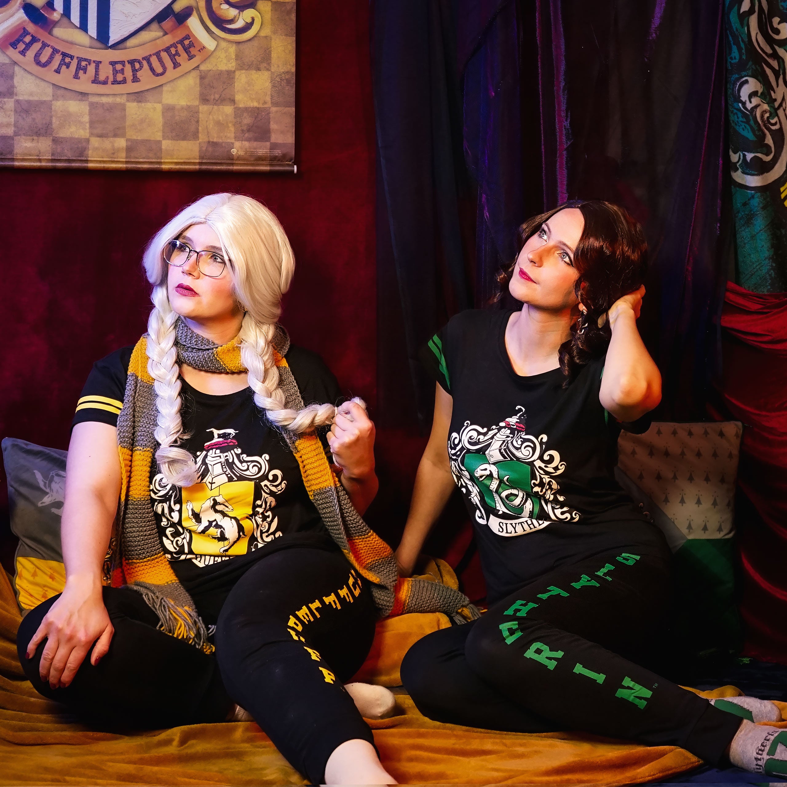 Imagen del producto Pijama con escudo de Slytherin negro - Harry Potter