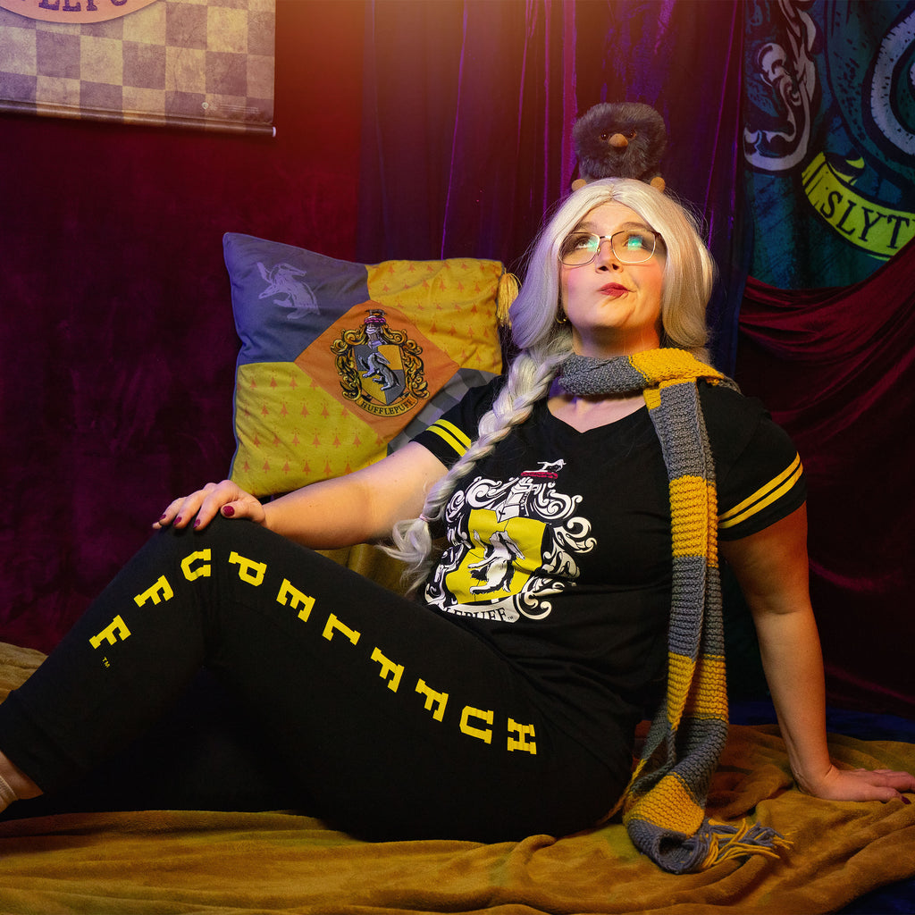 Imagen del producto Pijama escudo Hufflepuff negro - Harry Potter