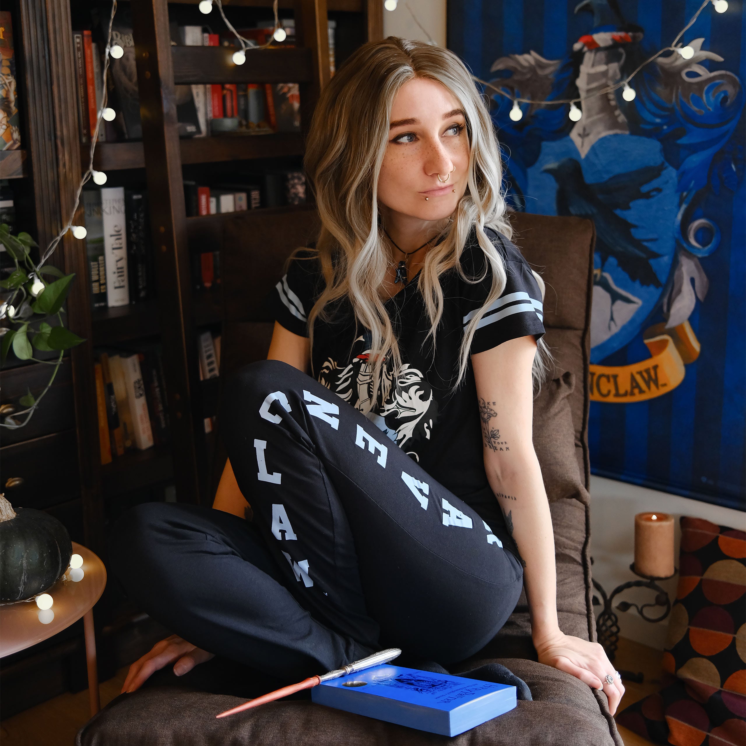 Imagen del producto Pijama Escudo Ravenclaw negro - Harry Potter
