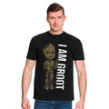 Imagen del producto Guardianes de la Galaxia - Yo soy Groot Retrato Camiseta negra