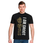 Imagen del producto Guardianes de la Galaxia - Yo soy Groot Retrato Camiseta negra