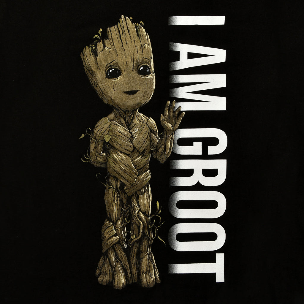Imagen del producto Guardianes de la Galaxia - Yo soy Groot Retrato Camiseta negra