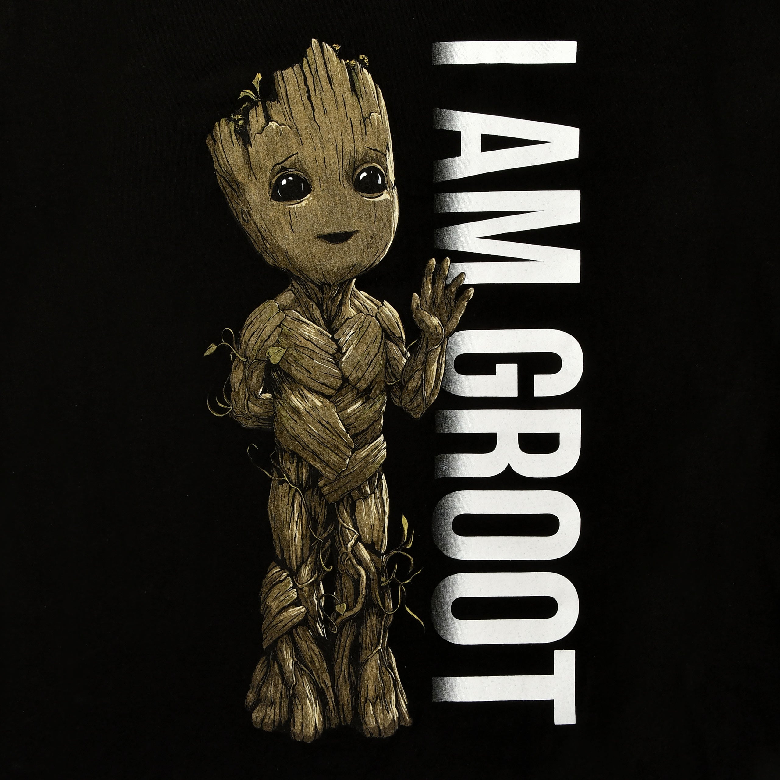 Imagen del producto Guardianes de la Galaxia - Yo soy Groot Retrato Camiseta negra