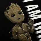 Imagen del producto Guardianes de la Galaxia - Yo soy Groot Retrato Camiseta negra