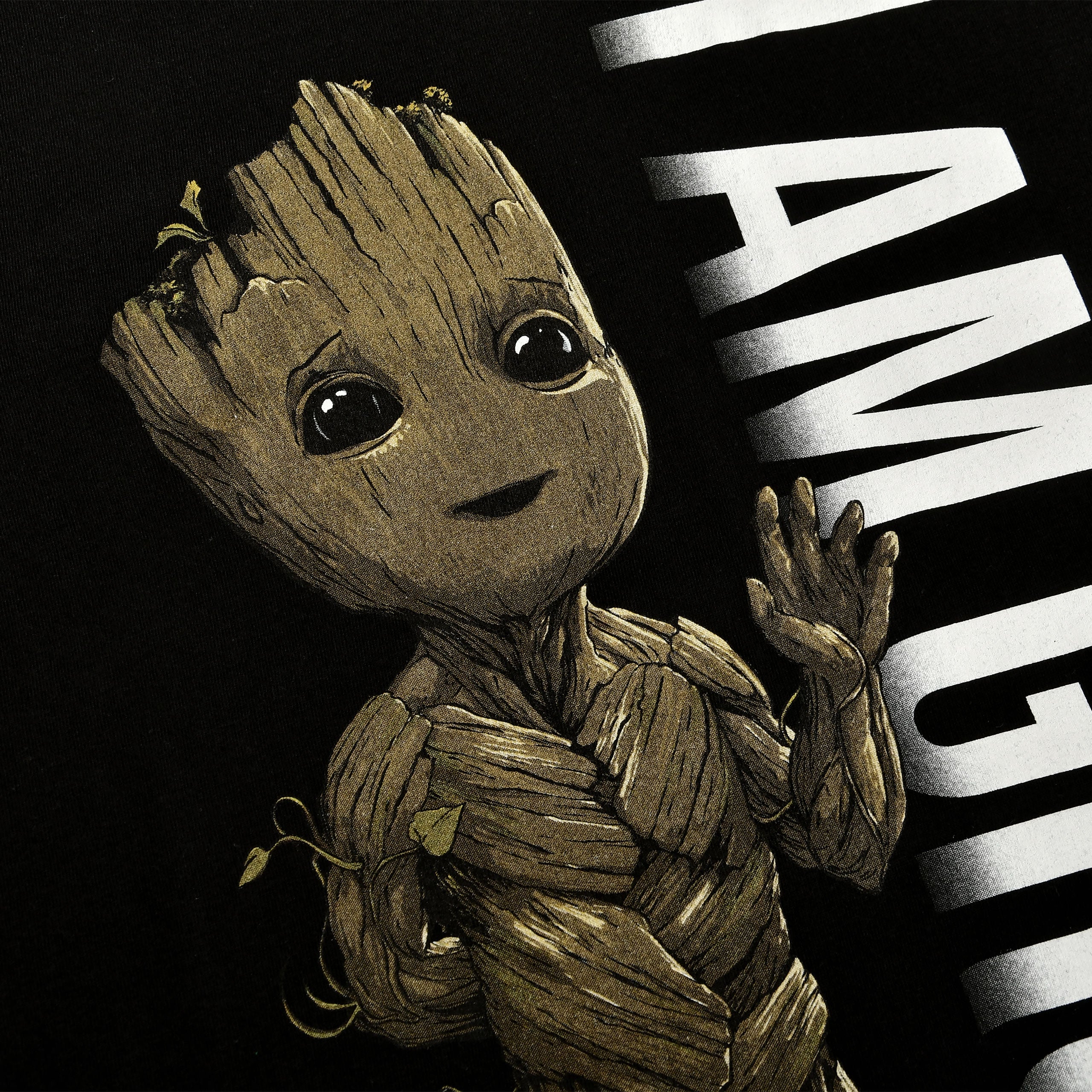 Imagen del producto Guardianes de la Galaxia - Yo soy Groot Retrato Camiseta negra