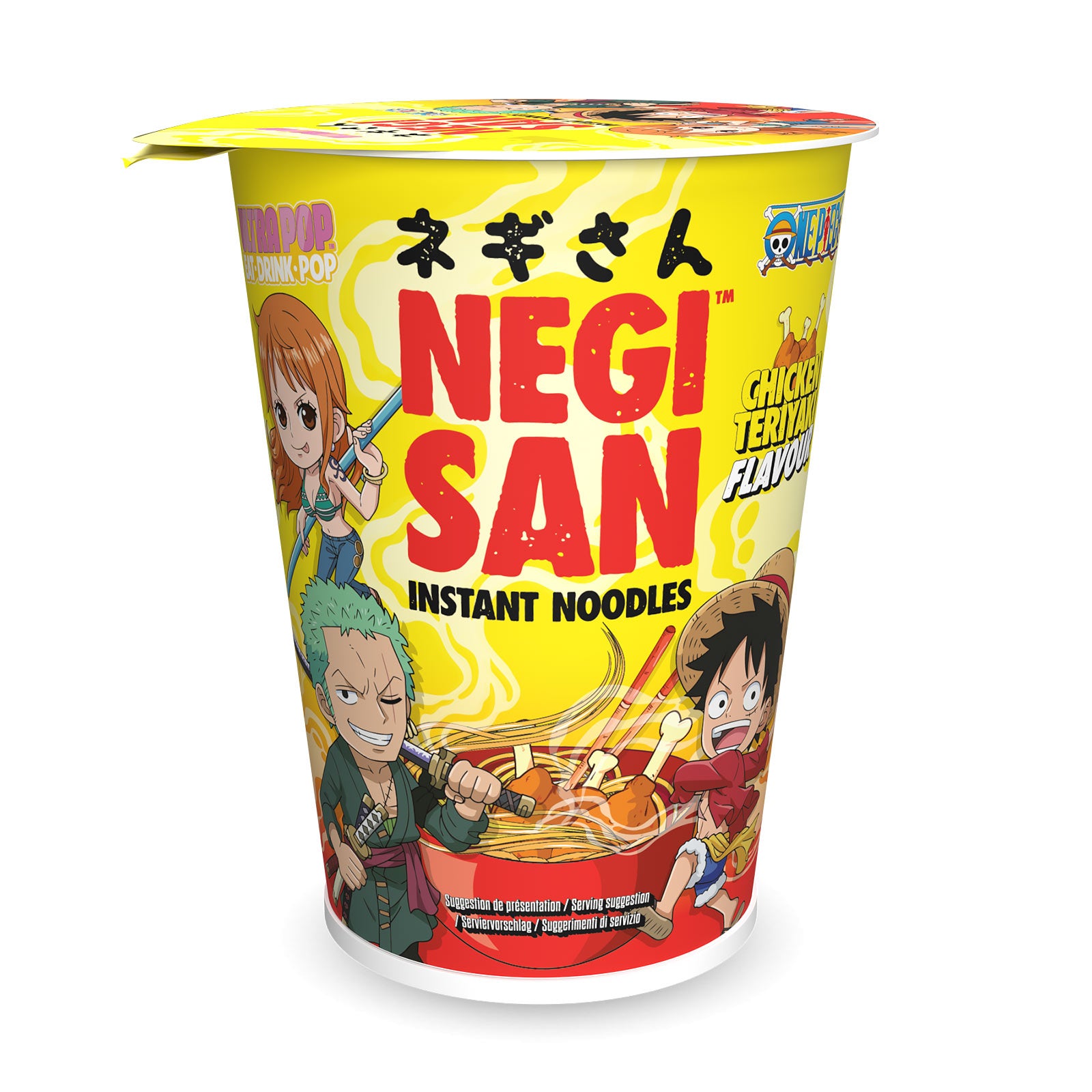 Imagen del producto Luffy, Zoro y Nami Fideos instantáneos de pollo Teriyaki - One Piece