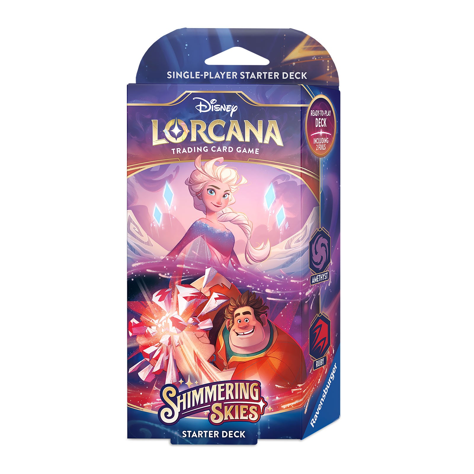 Imagen del producto Disney Lorcana Amatista y Rubí Set de Inicio - Shimmering Skies Juego de Cartas Coleccionables