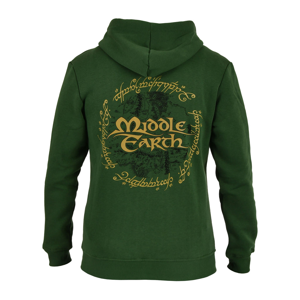 Imagen del producto El Señor de los Anillos - Sudadera con capucha con cremallera Tierra Media verde