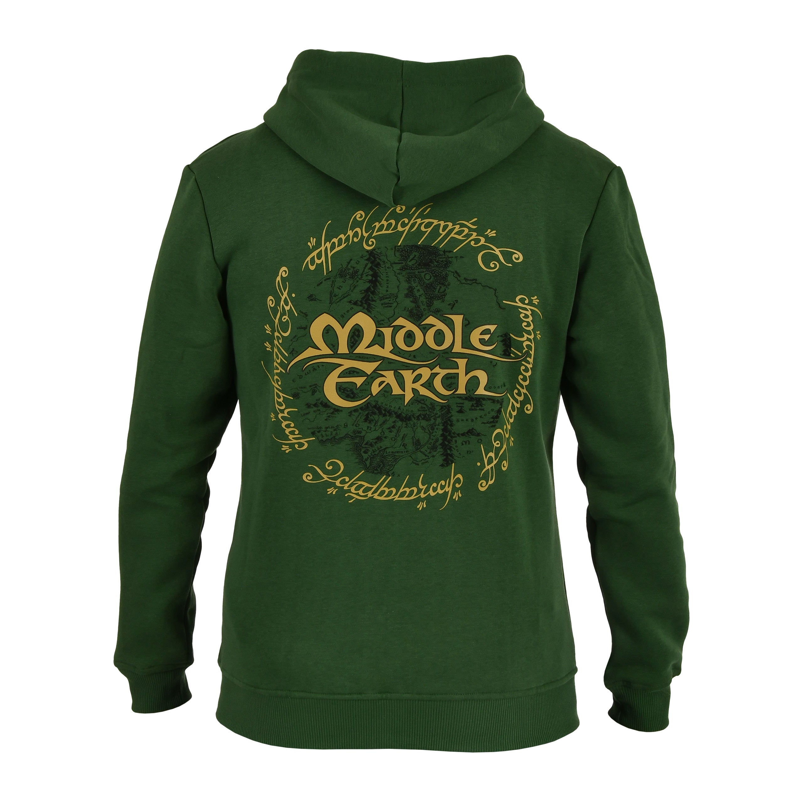 Imagen del producto El Señor de los Anillos - Sudadera con capucha con cremallera Tierra Media verde