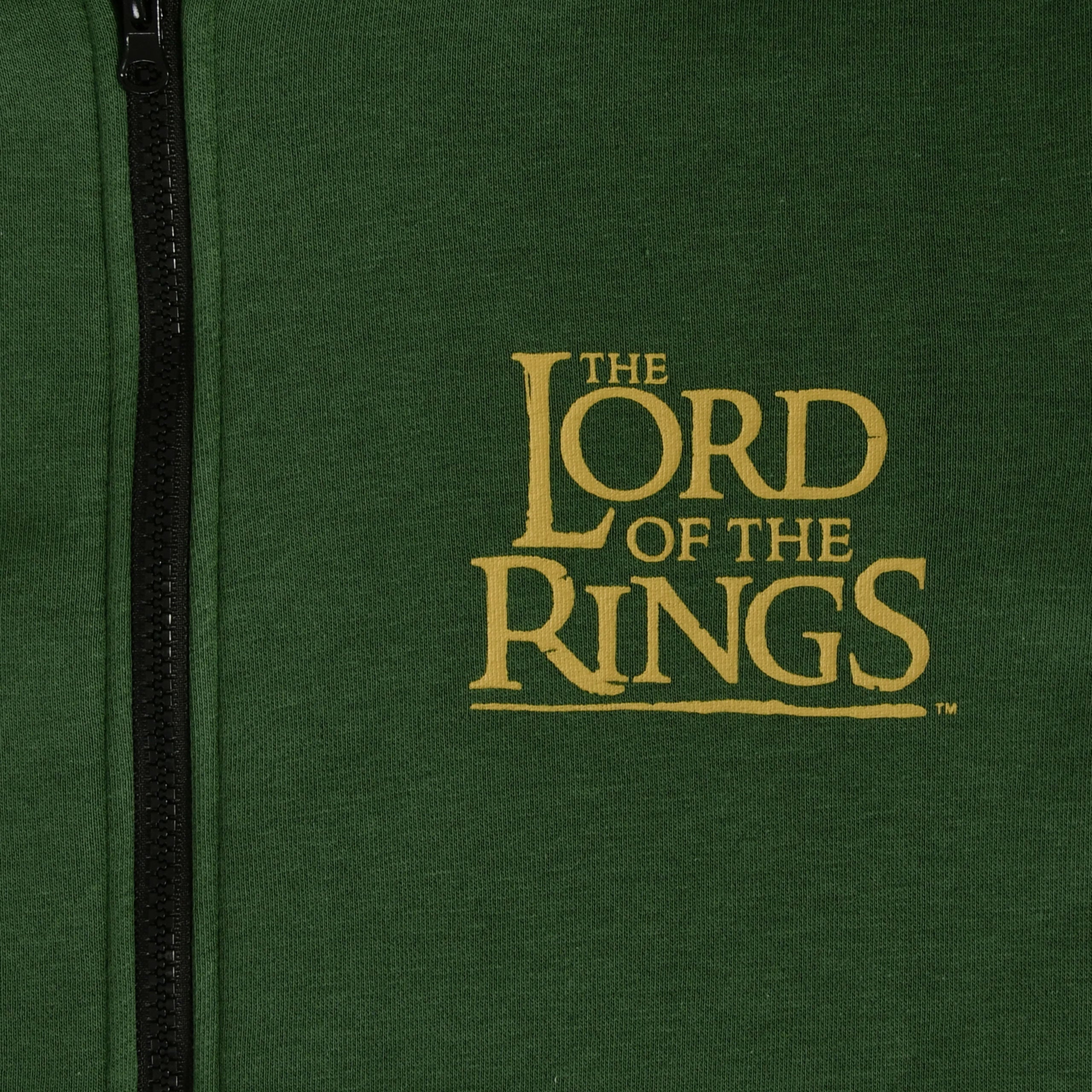 Imagen del producto El Señor de los Anillos - Sudadera con capucha con cremallera Tierra Media verde
