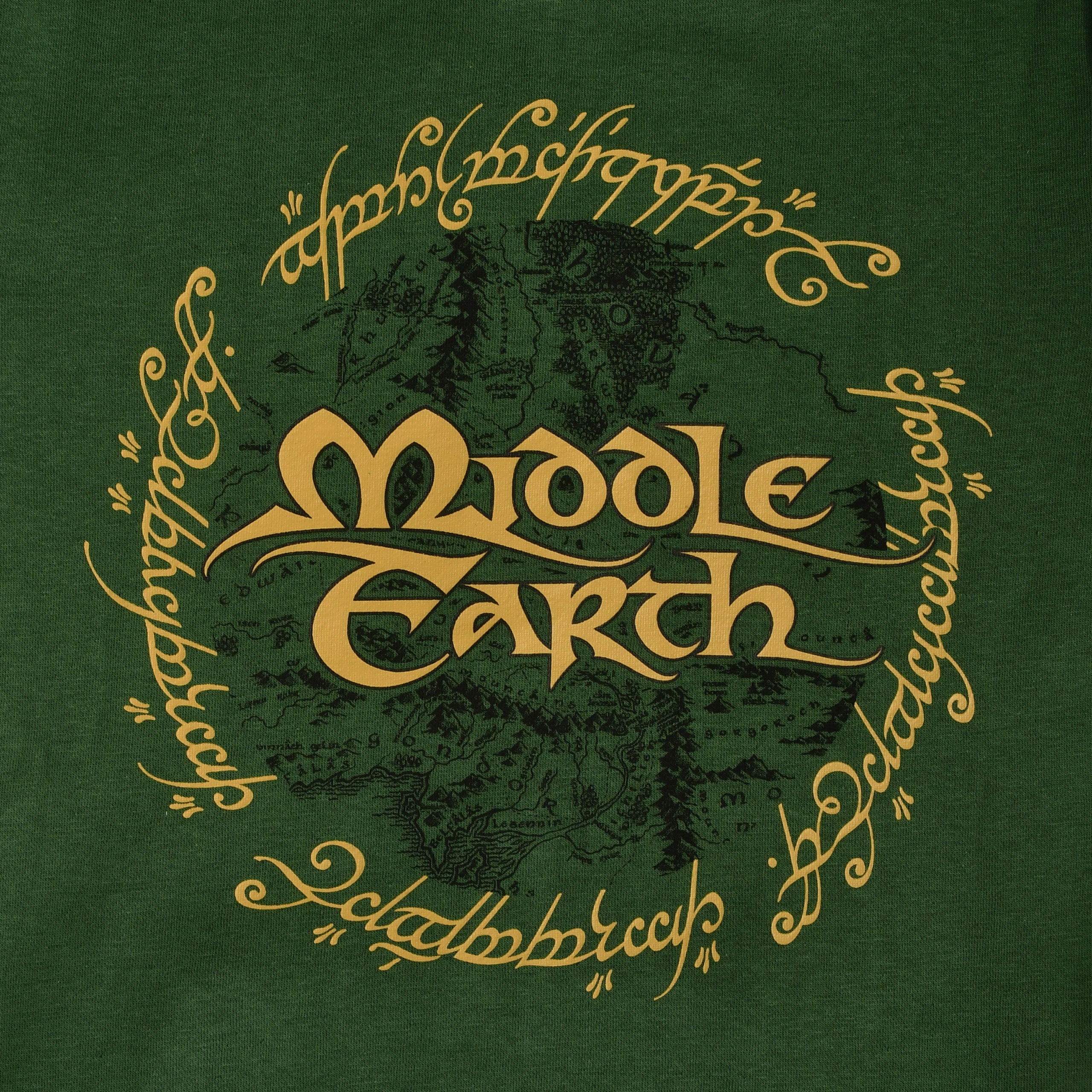 Imagen del producto El Señor de los Anillos - Sudadera con capucha con cremallera Tierra Media verde