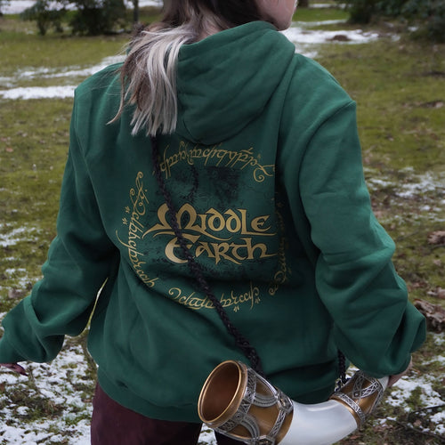 Imagen del producto El Señor de los Anillos - Sudadera con capucha con cremallera Tierra Media verde