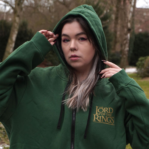 Imagen del producto El Señor de los Anillos - Sudadera con capucha con cremallera Tierra Media verde