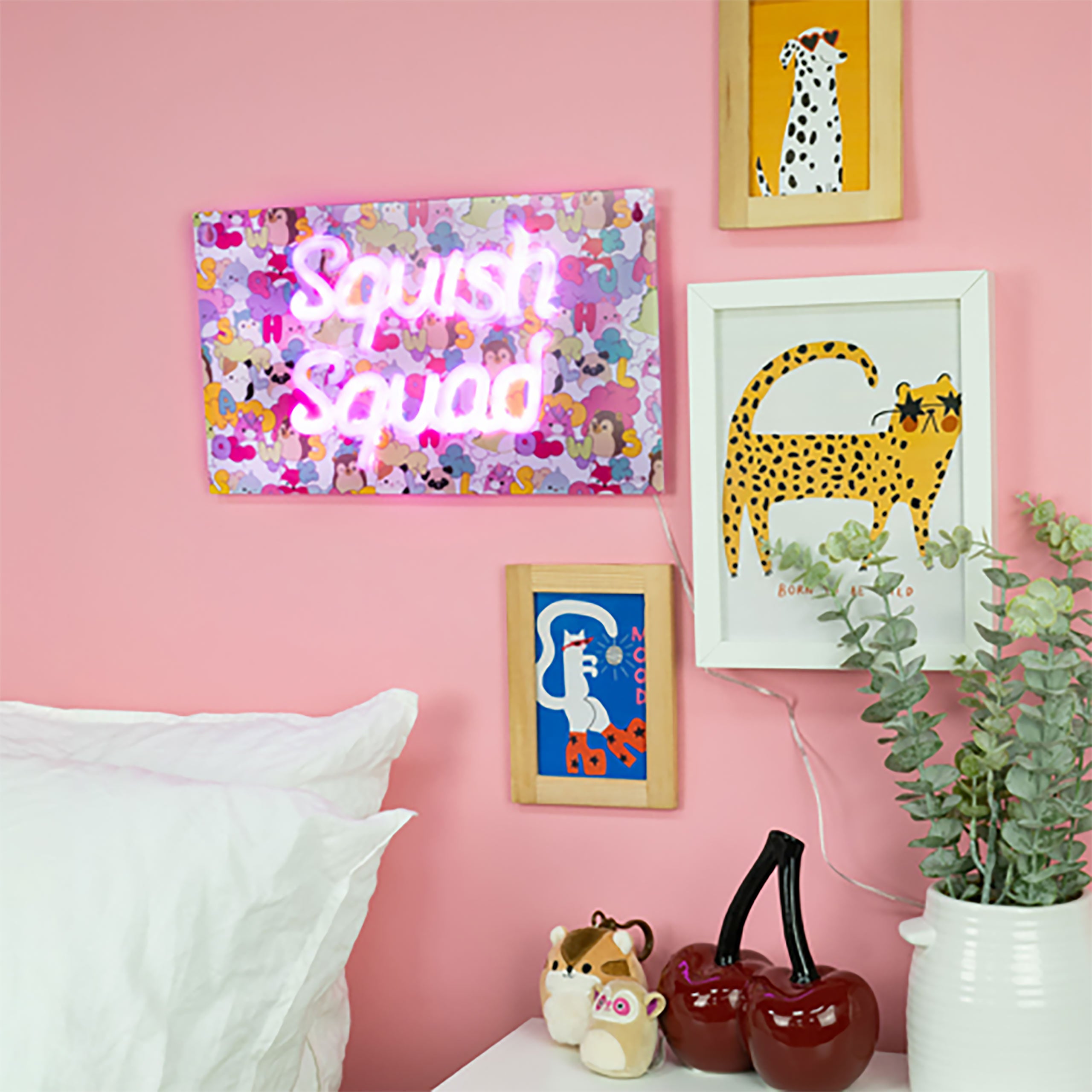 Imagen del producto Squishmallows - Lámpara de pared de neón Squish Squad