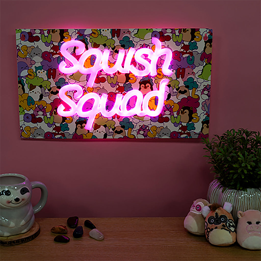 Imagen del producto Squishmallows - Lámpara de pared de neón Squish Squad