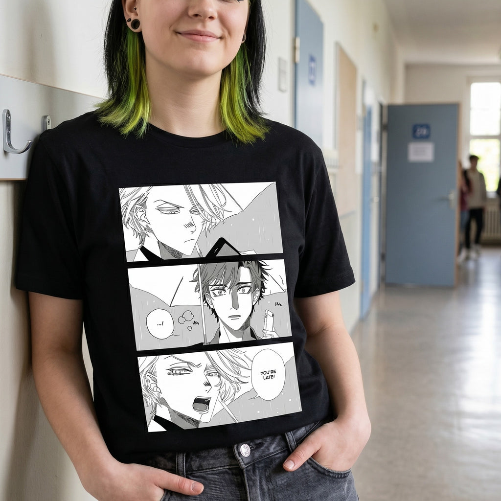 Imagen del producto Camiseta 'You're Late' para fans de Therapy Game