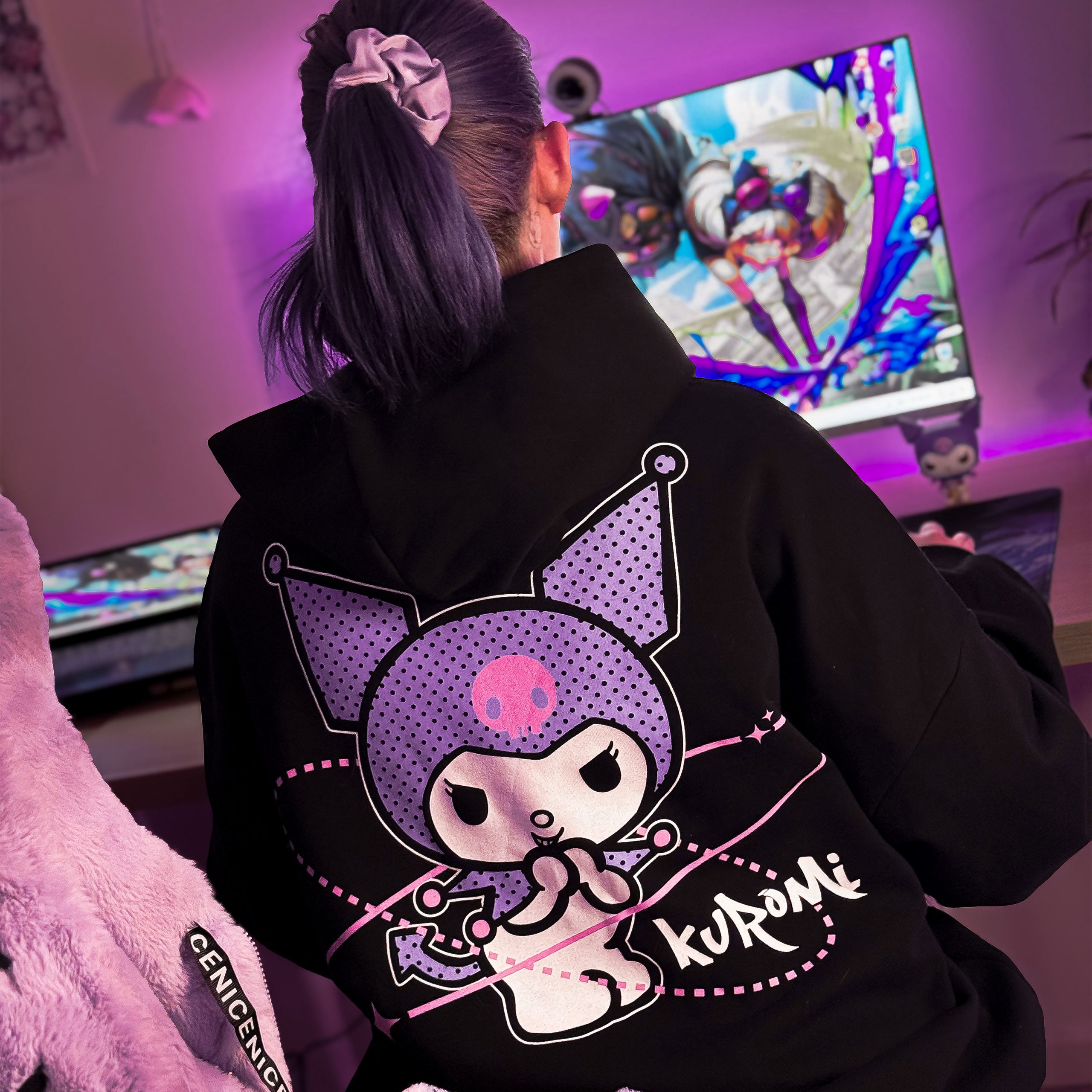 Imagen del producto Sanrio - Sudadera con capucha Kuromi negra