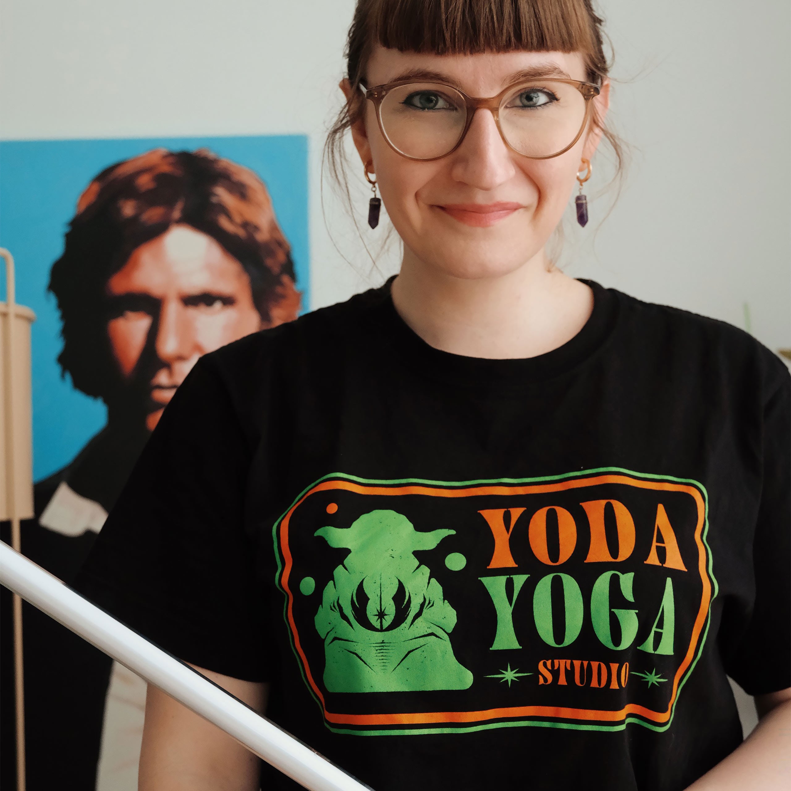 Imagen del producto Star Wars - Camiseta Yoda Yoga Studio negra