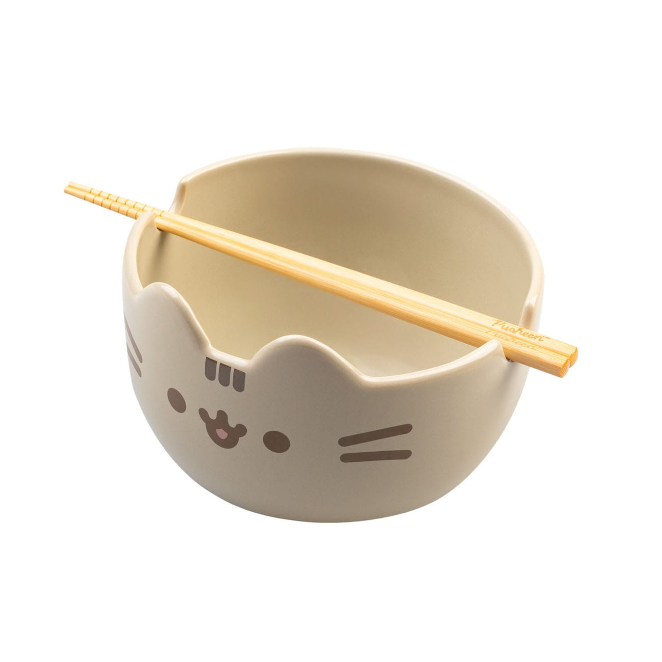 Imagen del producto Pusheen - Cuenco para ramen con palillos