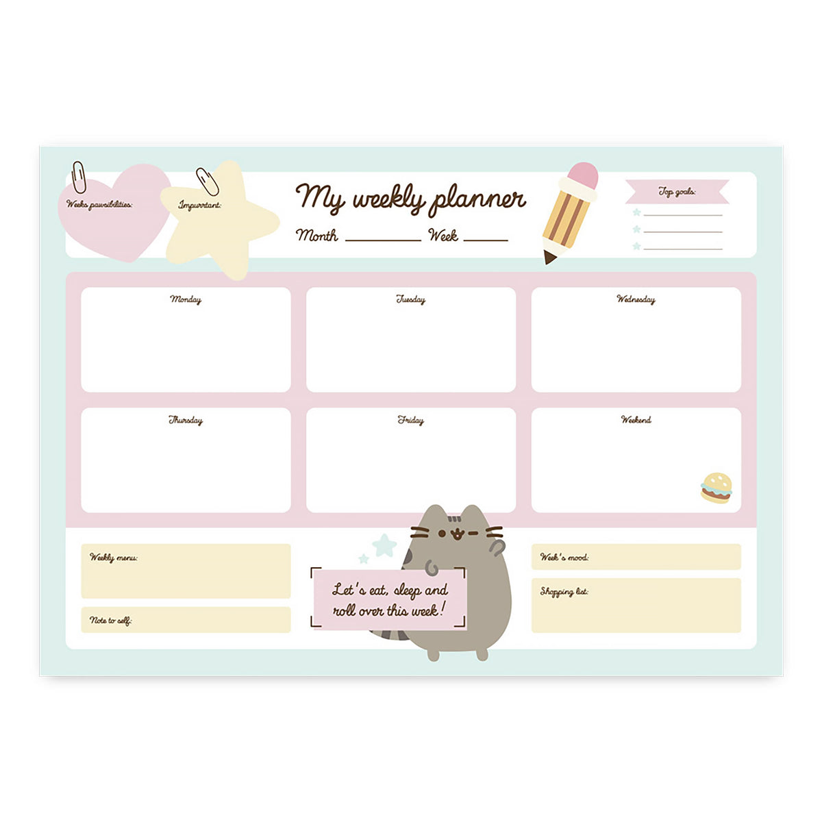 Imagen del producto Pusheen - Come y Duerme Planificador Semanal