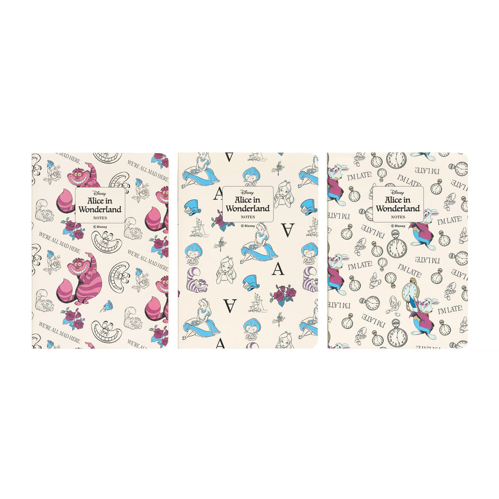 Imagen del producto Alicia en el País de las Maravillas - Set de 3 Cuadernos
