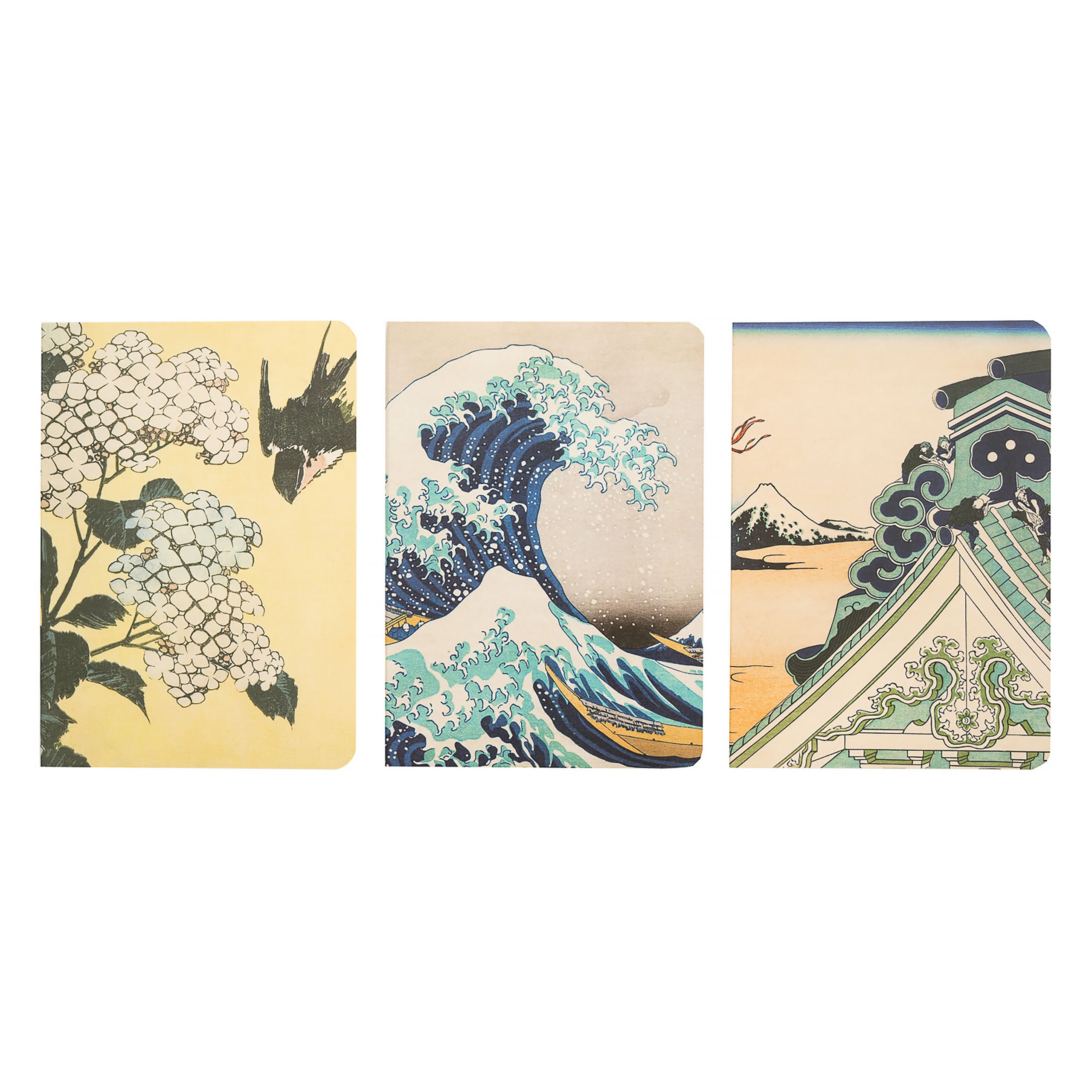 Imagen del producto La Gran Ola de Kanagawa - Set de 3 Cuadernos Katsushika Hokusai