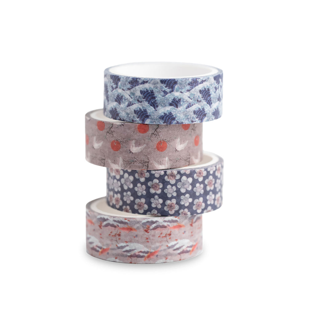 Imagen del producto La gran ola de Kanagawa - Katsushika Hokusai Washi Tapes Set de 4