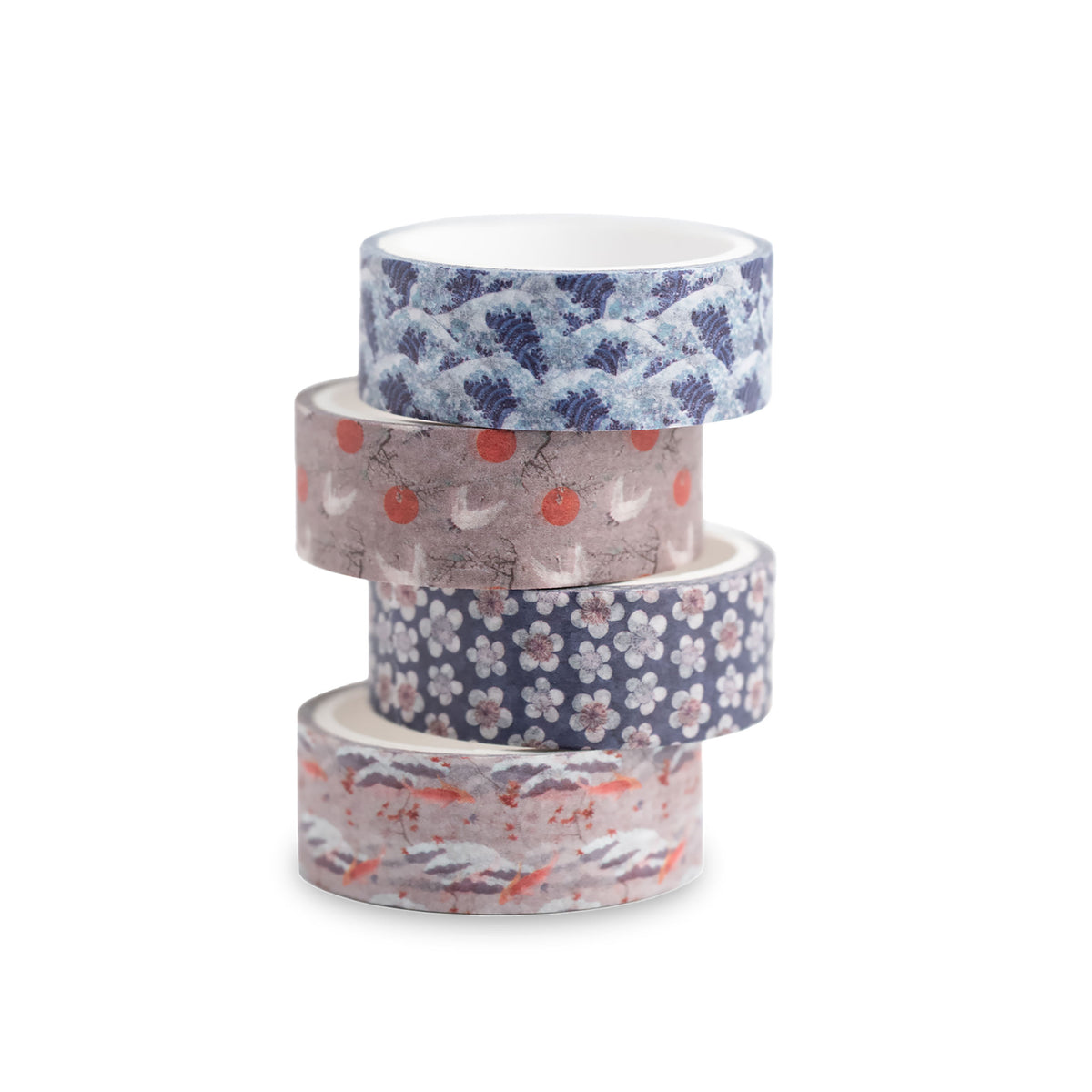 Imagen del producto La gran ola de Kanagawa - Katsushika Hokusai Washi Tapes Set de 4