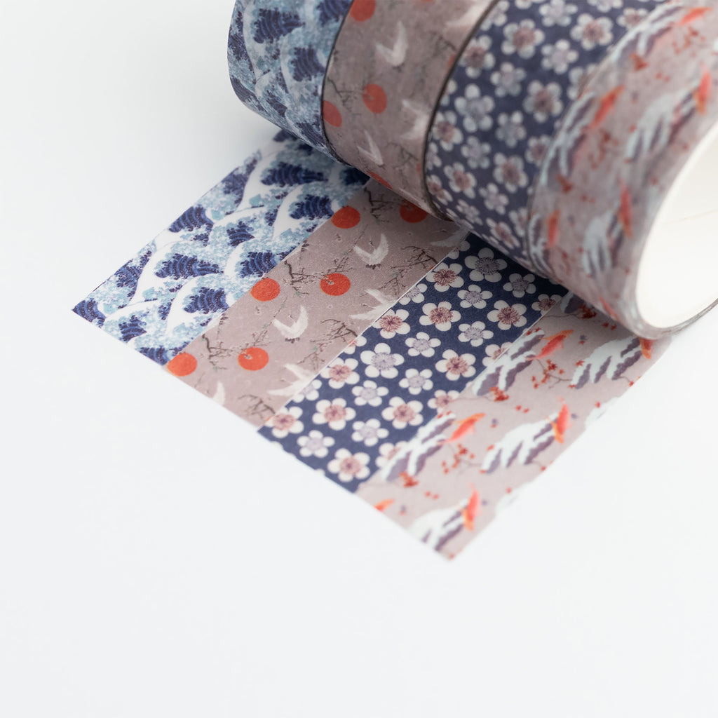 Imagen del producto La gran ola de Kanagawa - Katsushika Hokusai Washi Tapes Set de 4