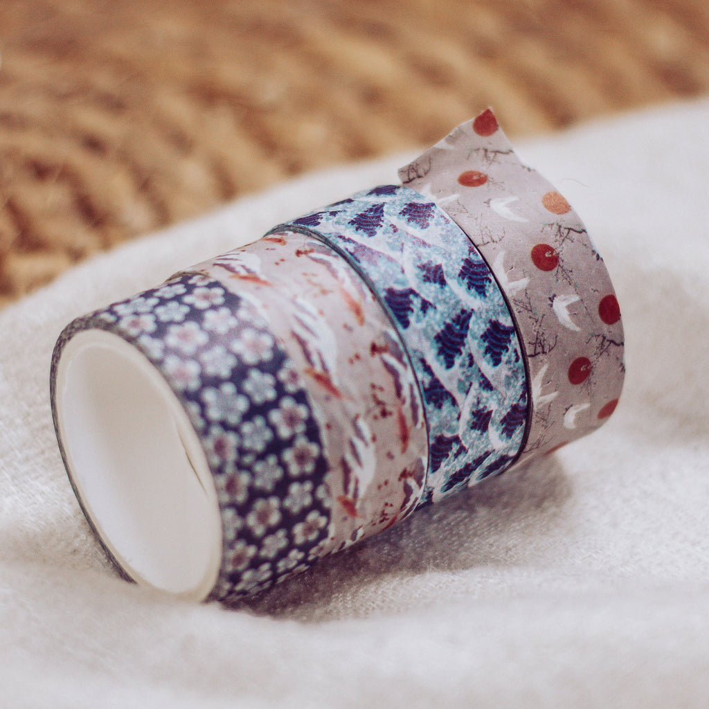 Imagen del producto La gran ola de Kanagawa - Katsushika Hokusai Washi Tapes Set de 4