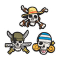 Imagen del producto One Piece - Set de 3 parches calavera