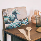 Imagen del producto La gran ola de Kanagawa - Juego de 4 tablas de desayuno Katsushika Hokusai