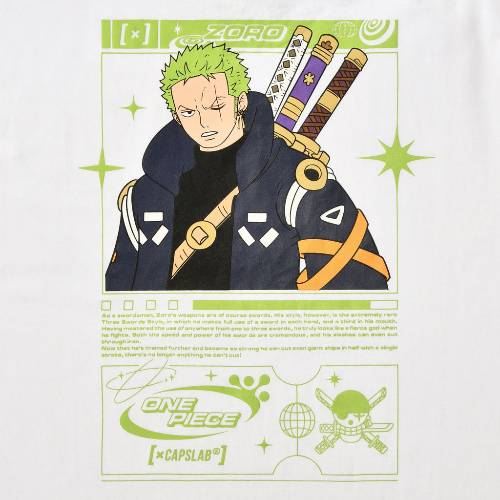 Imagen del producto One Piece - Camiseta oversize Zoro Capslab blanca