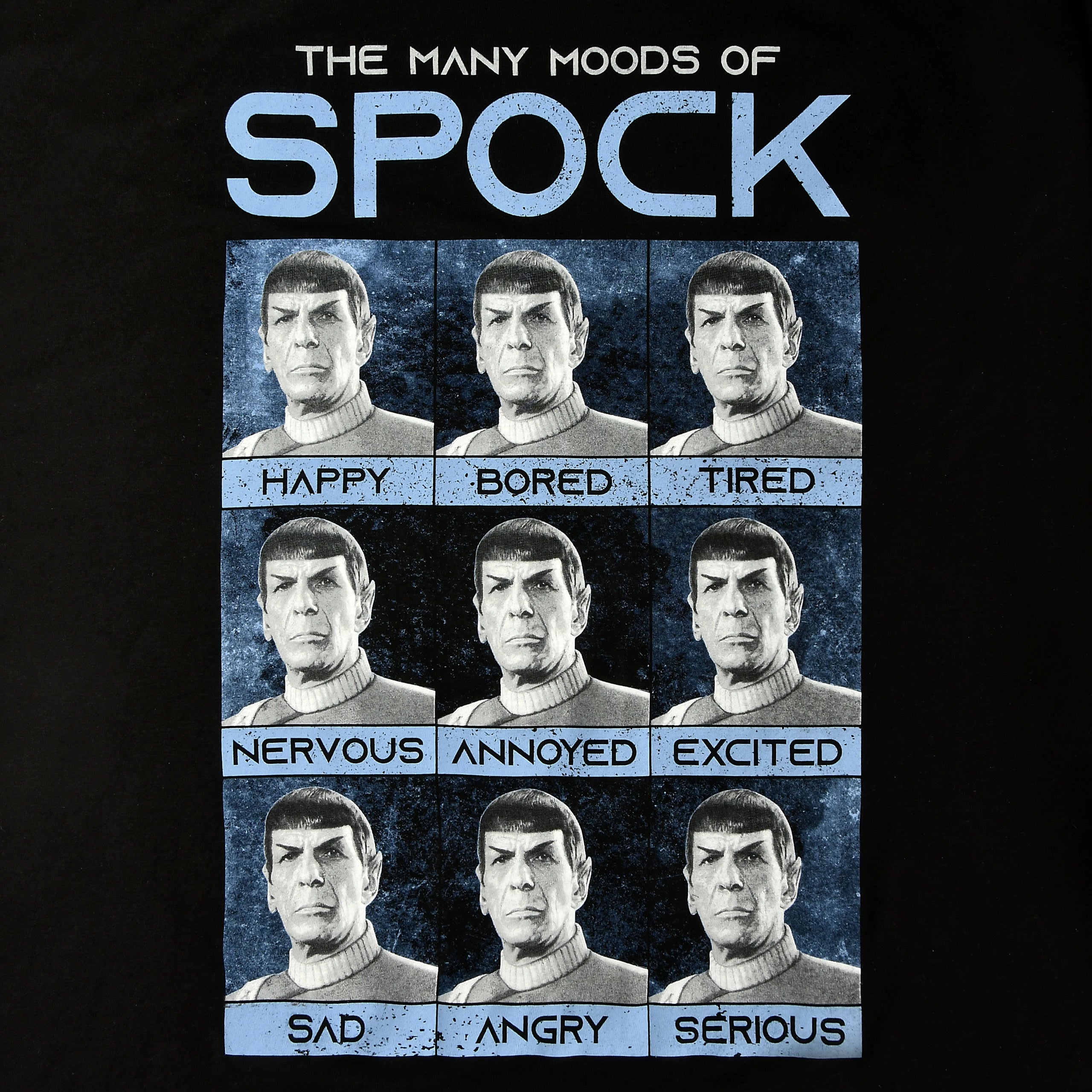 Imagen del producto Star Trek - Camiseta negra Many Mood of Spock