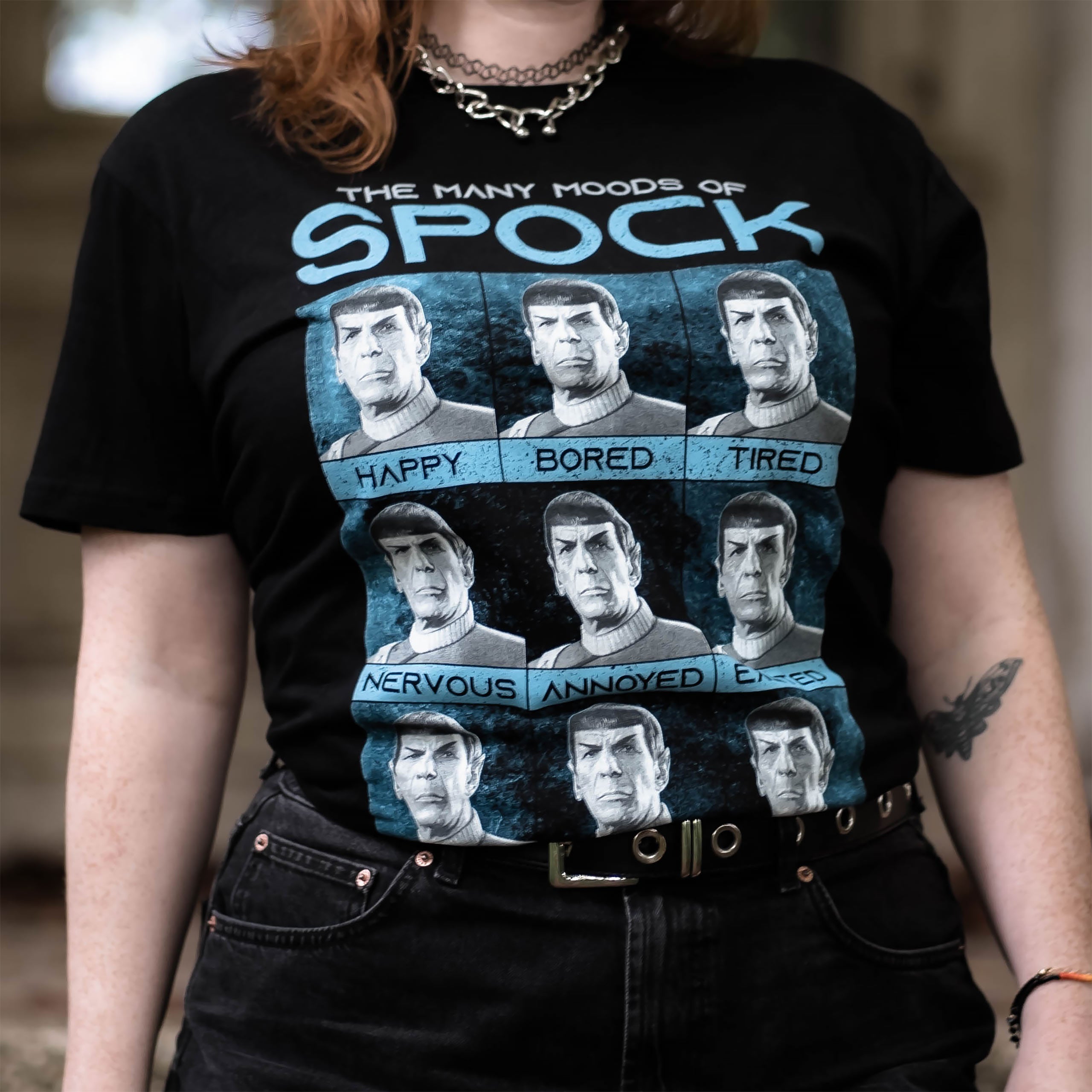 Imagen del producto Star Trek - Camiseta negra Many Mood of Spock