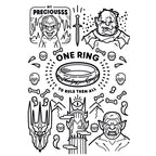 Imagen del producto El Señor de los Anillos - La Comunidad del Anillo Caja de Lápices de 12 Piezas con 2 Láminas para Colorear