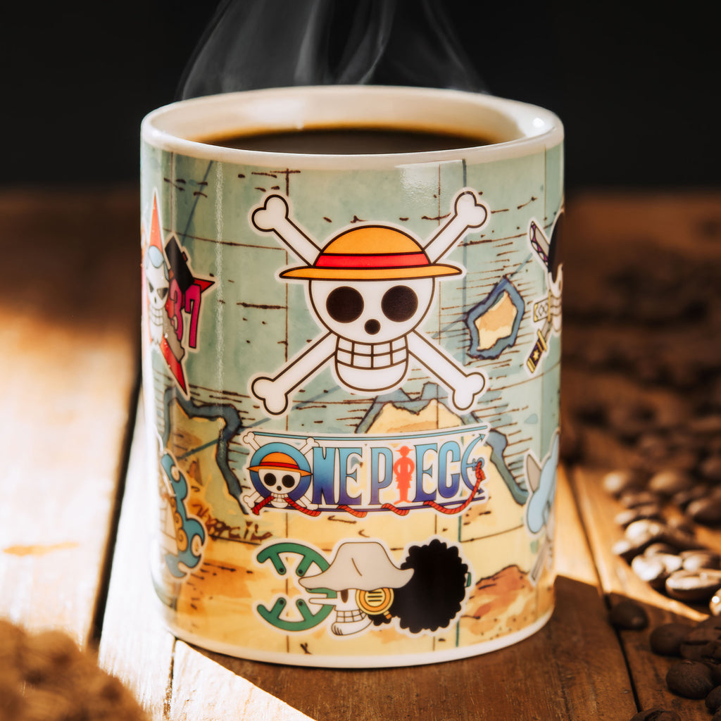 Imagen del producto One Piece - Taza de Efecto Térmico Mapa South Blue