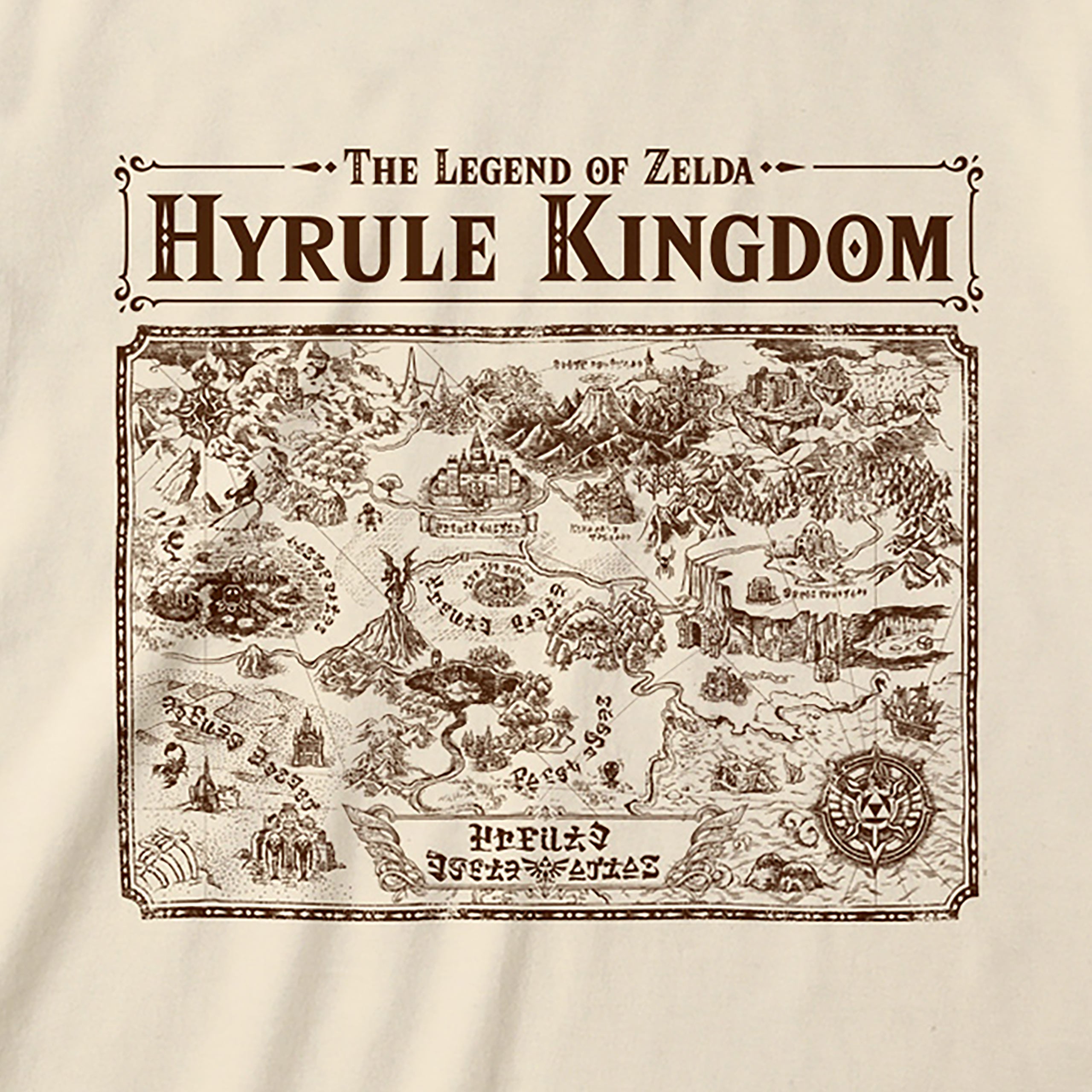 Imagen del producto Zelda - Camiseta beige del mapa de Hyrule