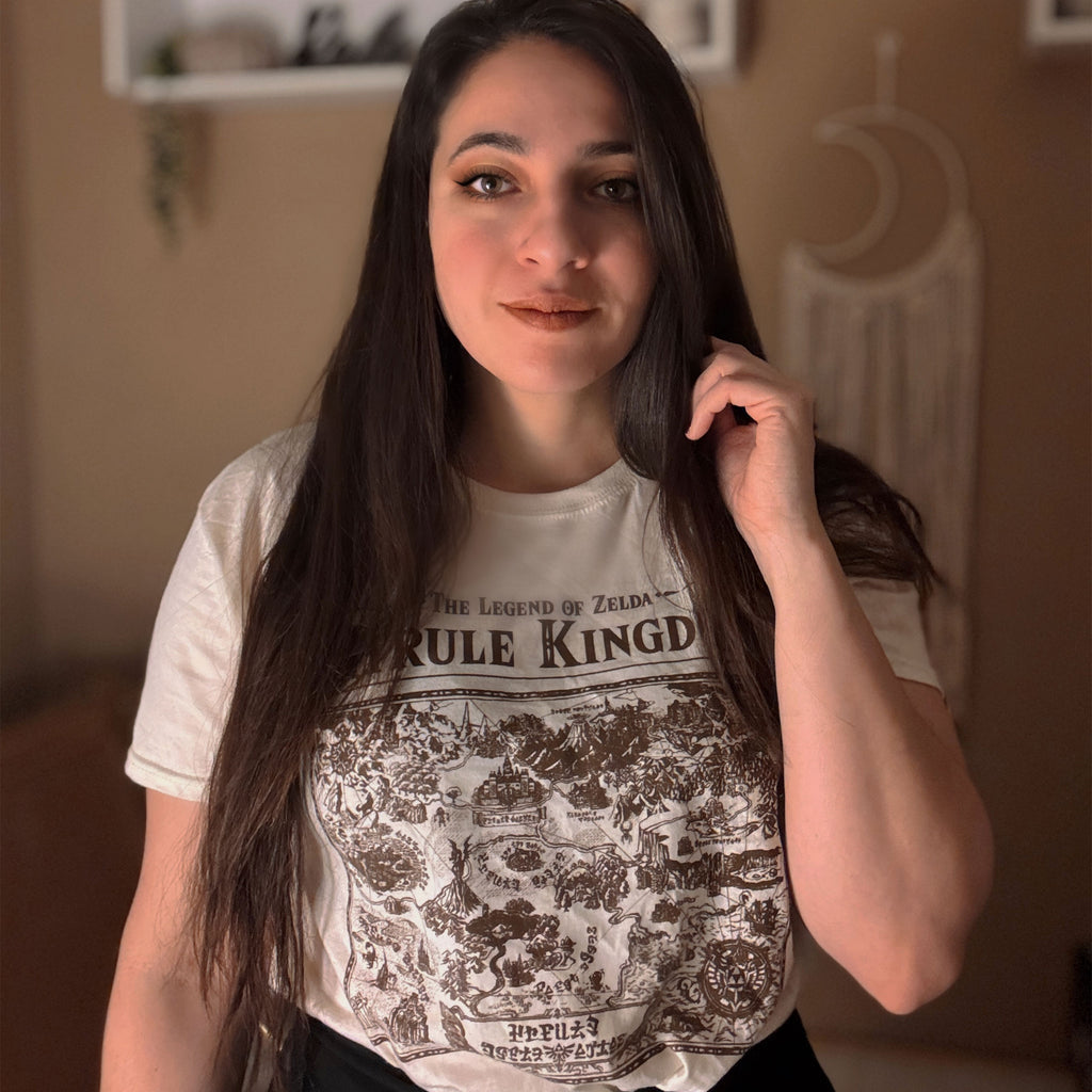 Imagen del producto Zelda - Camiseta beige del mapa de Hyrule