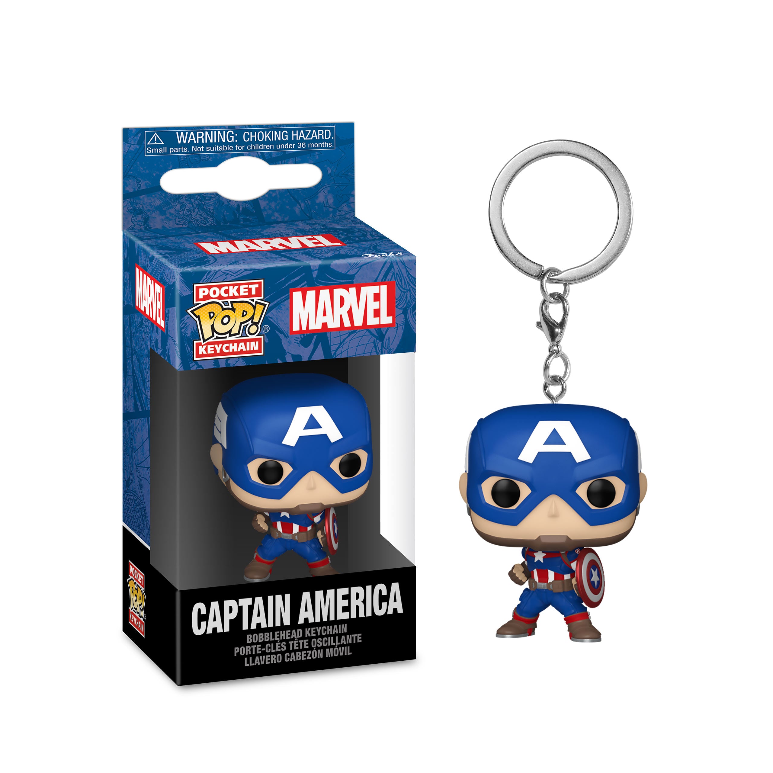 Imagen del producto Captain America - Llavero Funko Pop Marvel New Classics
